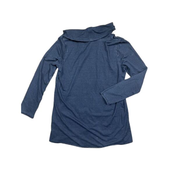 Pure J. Jill Small Petite Indigo Blue Long Sleeve Tunic Cowl Neck Lagenlook Boho - Picture 7 of 7